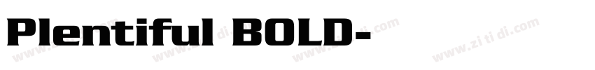 Plentiful BOLD字体转换
